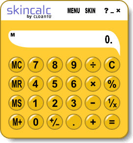 SkinCalc screen shot